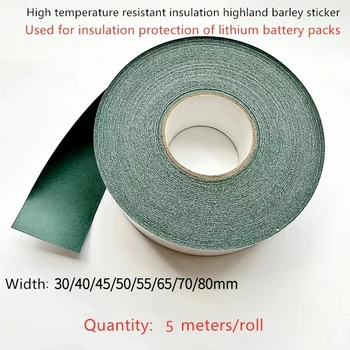 5 Meter/Rolle 18650 21700 Lithium-Batterie-Pack Isoliersticker, Highland-Barley-Papier mit Kleberückseite