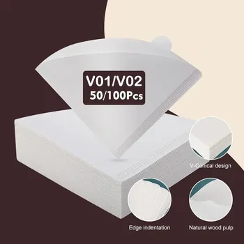 Kaffeefilterpapier, Einweg-Kaffeefilter aus Papier, einfach zu verwenden, für Kaffeemaschinen und Teefilter