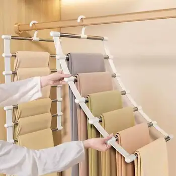 Mehrschichtiger Hosenbügel Platzsparender Schrank-Organizer Faltbarer Hosen-Kleiderständer