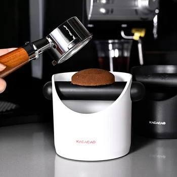 KACACAO Kaffeesatzbehälter Rutschfest Stoßabsorbierend Kaffeesatz-Abklopfbehälter Espresso-Abklopfbehälter