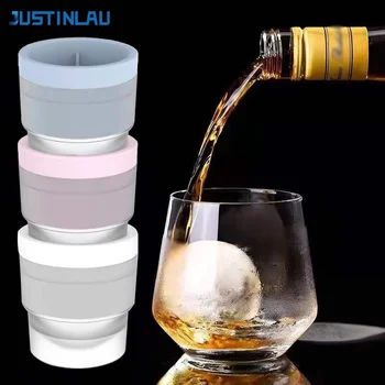 JUSTINLAU Eiswürfelbereiter, Lebensmittelgeeignete Kugel-Eisform, stapelbar, langsam schmelzend, DIY-Eiskugeln