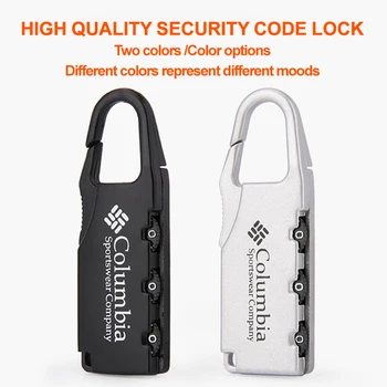 Legierungs-Kombinationsschloss für Gepäck, geeignet für Reißverschlusstaschen, Rucksäcke, Handtaschen