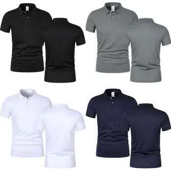 Einfarbiges Poloshirt, ultraleichtes, schnell trocknendes, atmungsaktives, schweißableitendes Herrenhemd