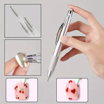 Nail Dotting Pen Nail Art Dotting Tools im Kugelschreiber-Design Nail Art Tip Dot Paint Maniküre-Set für Dot