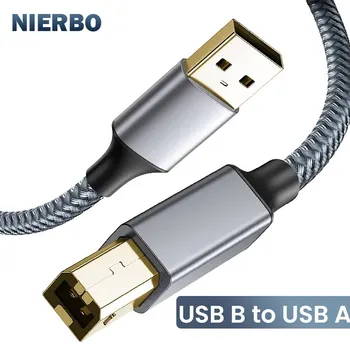 NIERBO USB B auf USB A Druckerkabel USB 2.0 Stecker auf Stecker Scannerkabel Hochgeschwindigkeitsdruckerkabel