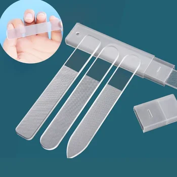 Transparente Nagelfeile, Nano-Glas-Nagelfeilen, professionelle Schleif- und Polierfeilen, Schleifgeräte