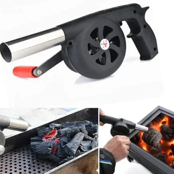 Handgebläse für den Haushalt, tragbares Grillgebläse, kleiner Haartrockner, Grillzubehör für den Außenbereich