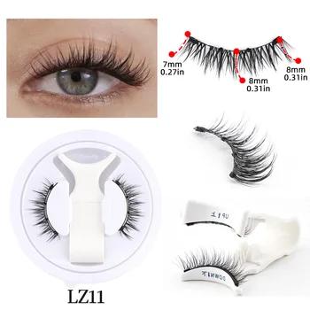 Heiße 1-Paar magnetische Wimpern, handgefertigt, flauschig, künstliche Nerzwimpern, wiederverwendbar