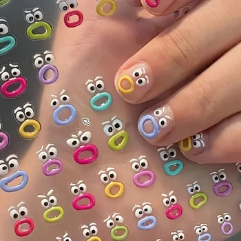 Interessante Nail Art Aufkleber, süße Jelly 2D Scrapbooking Aufkleber, DIY wasserfeste Aufkleber