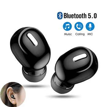 Kabellose Kopfhörer, Bluetooth 5.0, mit Mikrofon, In-Ear-Sportkopfhörer, wasserdicht, TWS-Ohrhörer