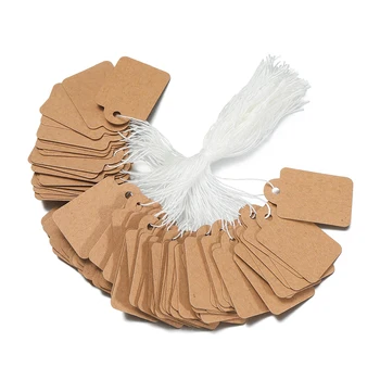 Preis Label Tags String Krawatte Uhr Schmuck Display Waren Preis Label Papier Karten Rechteckige (100 Stück)