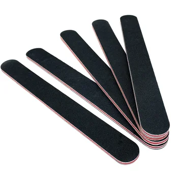 Nagelfeile, professioneller Nagelpuffer, schwarzes Schleifpapier, starker gerader Kalkwinkel (5 Stück)