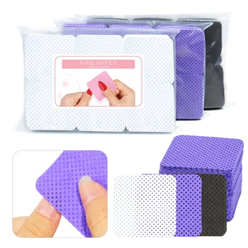 Paket Fusselfreie Nagellackentferner Serviette Bunte Baumwolle Tücher Papier Pads UV Gel Staub (300 Stück)