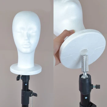 Weibliche Mannequin Kopf Polystyrol Schaum Hut Gläser Display Hut Perücke Display Stand Rack Mannequin Puppe
