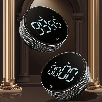 DINRGO Magnetischer Küchentimer, digitaler Timer, manueller Countdown, Drehtimer, mechanischer Kochtimer