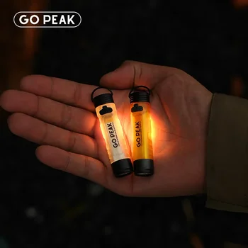 GOPEAK Taschen-Mini-Taschenlampe für den Außenbereich, Schlüsselclip-Kappe, Umgebungs-LED, lange Lebensdauer