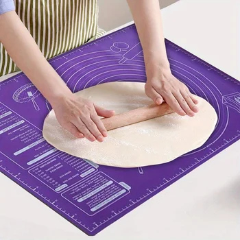 Silikon Pad Back Matte Blatt Kneten Teig Matte Für Küche Roll Teig Pizza Große Teig Antihaft Maker Halter