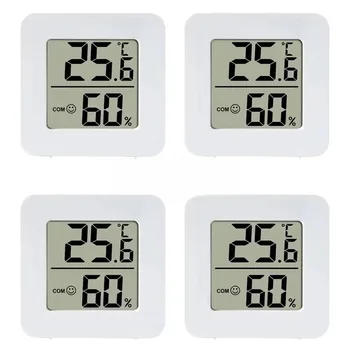 Temperaturmessgerät für den Raum, Mini-Digital-Thermometer-Hygrometer mit Wandmontage-Sensor, LCD-Bildschirm