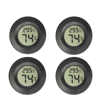 Mini-Hygrometer-Thermometer, Fahrenheit oder Celsius-Messgerät, digitaler LCD-Monitor, runder