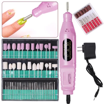LINMANDA 6-in-1 elektrisches Nagelbohrer-Set zum Entfernen von Polierer, Maniküre, tragbare Nagelfeile