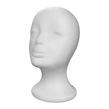 Weibliche Styropor Mannequin Puppe Kopf Modell Schaum Perücke Haar Leichte Puppe Kopf Perücke Display-ständer