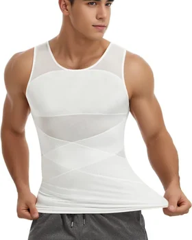 Männer Kompression Shirts für Männer Shapewear Brust Bauch Control Body Shaper Abnehmen Unterhemd Workout