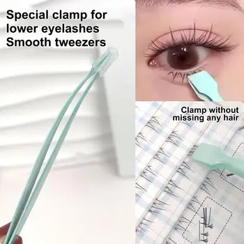 Untere Wimpernpinzette aus Edelstahl, Wimperncluster-Applikator, Wimpernapplikator-Werkzeug für Reisen