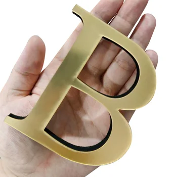 10 cm 3D-Spiegel-Acryl-Wandaufkleber, 26 englische Buchstaben, Wandaufkleber, selbstklebende Wandkunst