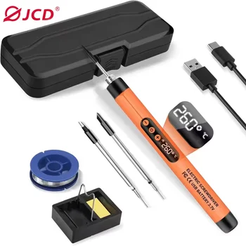 Kabelloser digitaler USB-Lötkolben, einstellbare Temperatur 300-450 ℃ Typ-C 1000 mAh Akku Intelligentes