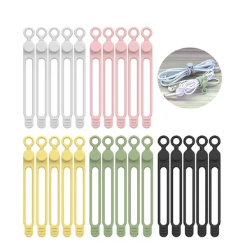 Silikon-Kabelbinder, Kabel-Organizer, Kabelbinder, wiederverwendbare Kabelbinder, Reise-Kabel-Organizer