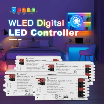 GLEDOPTO WLED LED Streifen Controller ESP8266 ESP32 Mic RGB IC Digital Lichter Adressierbare Lichterkette