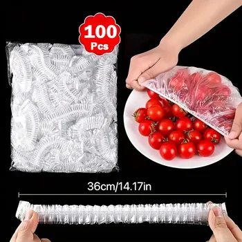 Einweg Lebensmittel Abdeckung Saran Wrap Darm Abdeckung Lebensmittel Grade Frische-halten (100 Stück)