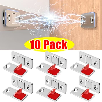 Magnetische Schrankschnäpper, ultradünne Tür, starke Magnete, Stopper, unsichtbares selbstklebendes