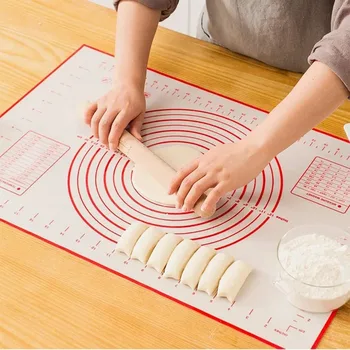 UNTIOR 1PCS Silikon Back Matte Kneten Pad Teig Matte Pizza Kuchen Teig Maker Küche Kochen Grill Antihaft
