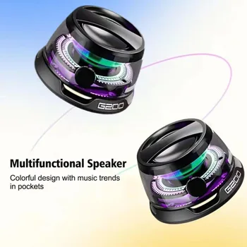 VIKEFON Tragbarer Bluetooth-Lautsprecher HECATE G200 RGB-Beleuchtung Magnetischer Lautsprecher BT5.3
