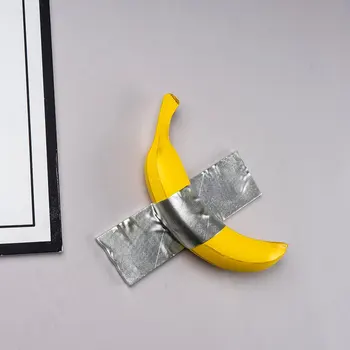 Harzband, Bananen-Skulptur, Wanddekoration, zeitgenössische Kunst, modernes Wohnzimmer, Inneneinrichtung