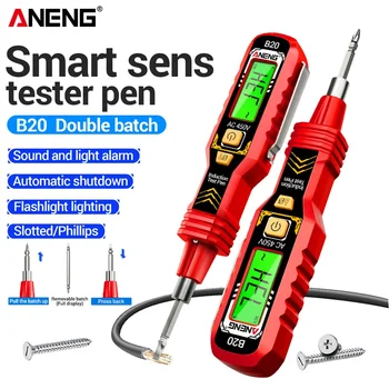 Dual-use-Schraubendreher Spannung Tester Stift ANENG B20 Doppel Kopf Isolierte Schlitz Kreuz Stift