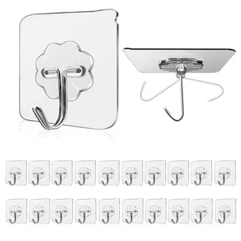 Wasserdichte und ölbeständige Wandhaken, klebrige Haken für Küche, Badezimmer, Duschtür, Außenwandbehang, Tür